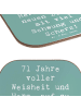 Mr. & Mrs. Panda Untersetzer Spruch 71. Geburtstag mit Spruch in Meeresbrise