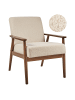 Beliani Sessel ESRUM in Beige/Braun - (W) 62 x (H) 79 x (L) 80 cm