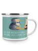 Mr. & Mrs. Panda Camping Emaille Tasse Hochzeitsreise Ewige Lieb... in Meeresbrise