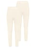 Stitch & Soul 2er-SET Rippenstrick Leggings für gemütliche Outfits in Weiß