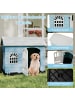 COSTWAY Hundehütte Outdoor in Blau