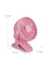 relaxdays Ventilator in Rosa - (B)13 x (H)15 x (T)7 cm