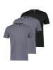 Lerros T-Shirt Basic in Grau / schwarz