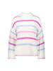 Zero  Grobstrickpullover mit Streifen in CreamPink