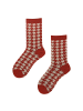 Hudson Socken Check gemustert in Burnt red