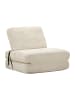 Mauro Ferretti Schlafsofa aus weißem, komprimiertem Bouclé-Stoff, 80 x 100 x 80 cm