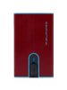 Piquadro Blue Square - Kreditkartenetui 11cc 10 cm RFID in rot