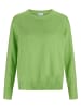 CASH-MERE.CH Seide Oversize Style Rundhals Pullover in Kiwi Grün Melange