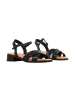 Divine Factory Alénoa-Sandalen mit Absatz aus Leder Schwarz