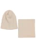 Alkato Alkato Unisex Beanie Mütze und Schal Set Uni in beige