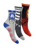 Avengers 6er-Set: Socken Captain America Iron Man Black Panther Strümpfe in Mehrfarbig