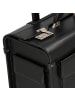 Dermata 2-Rollen Pilotentrolley Leder 45,5 cm Laptopfach in schwarz