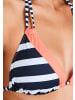 Kangaroos Triangel-Bikini-Top in marine-weiß