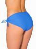 Aquarti Aquarti Damen Bikinihose mit Raffung und Schnüren in blue denim