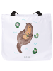 Mr. & Mrs. Panda Shopper Damen Otter Seerose ohne Spruch in Weiß