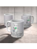 Mr. & Mrs. Panda Tasse Tischtennis Trainerin Freudentag mit Spruch in Grau Pastell