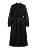 Usha Damen Langarmkleid in Schwarz