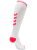 Hummel Hohe Innensocken Elite Indoor Sock High in WHITE/DIVA PINK