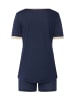 Hanro Pyjama Laura in deep navy