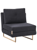Beliani Einzelsofa JERSLEV in Schwarz/Braun - (W) 79 x (H) 87 x (L) 84 cm