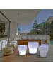 Licht-Trend LED-Solar-Sitzleuchte Calvin in Totenkopf-Design in Weiß