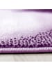 KADIMA DESIGN Teppich Kurzflor Waschbar Wellen INN Strapazierfähig OEKO-TEX in Violett