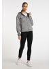Schmuddelwedda Damen Strickfleecefunktionsjacke in Grau Melange