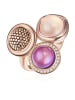 Lulu & Jane Ring aus Metall-Legierung mit Glas in roségold