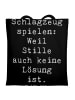 Mr. & Mrs. Panda Uni Tasche Spruch Schlagzeug Magie mit Spruch in Schwarz