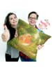 Mr. & Mrs. Panda Kissen 40x40 Rotkehlchen Federn Design ohne Spruch in Weiß