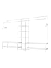 SONGMICS Kleiderständer Pataye in Weiß - (B)195 x (H)172.8 x (T)45 cm