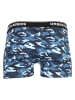 Urban Classics Boxershort in blue camo/orange camo/black