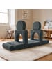 relaxdays 10tlg. Kinder-Spielsofa Set "Cord" in Dunkelgrau - (B)108 x (H)32 x (T)50 cm