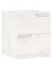 HOMCOM Nachtschrank in Hochglanzweiß 40L x 40B x 48H cm
