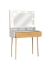 ebuy24 Konsolentisch LindasST weiß Eiche 80 x 40 cm
