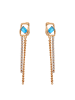 NAEMI Women Earrings in Rose Gold Turquoise