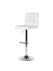 home24 Barhocker Fitzgerald in Weiß / Chrom