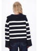 DreiMaster Women Sweater in dark navy offwhite