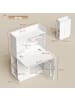 HOMCOM Schreibtisch-80L x 30B x 128H cm-Weiß