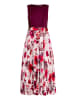 Vera Mont Cocktailkleid mit Plissee in Patch Dark Red/Cream