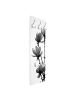 WALLART Garderobe - Frühlingsbote Magnolie Schwarz Weiß in Schwarz-Weiß