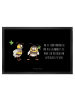Mr. & Mrs. Panda Schmutzfangmatte Hummeln Kleeblatt mit Spruch in Schwarz