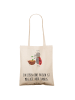 Mr. & Mrs. Panda Tasche Pauken Leben mit Spruch in Creme