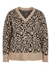 Vila Strickpullover Leo Animal Sweater VIRIL in Braun