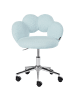 Beliani Bürostuhl WHIZZY in Blau/Silber - (W) 59 x (H) 64 x (L) 50 cm