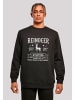 F4NT4STIC Sweatshirt Reindeer Aviation Retro Weihnachten Sign in schwarz
