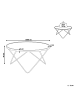 Beliani Couchtisch MERIDIAN in Weiß/Silber - (W) 80 x (H) 40 x (L) 80 cm
