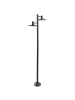 Beliani Außenlaterne BARALIA in Schwarz - (W) 65 x (H) 205 x (L) 30 cm