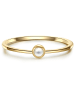 Glanzstücke München Ring aus Sterling Silber mit Perlmutt in gelbgold