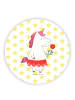 Mr. & Mrs. Panda Rund Magnet Einhorn Dame ohne Spruch in Weiß